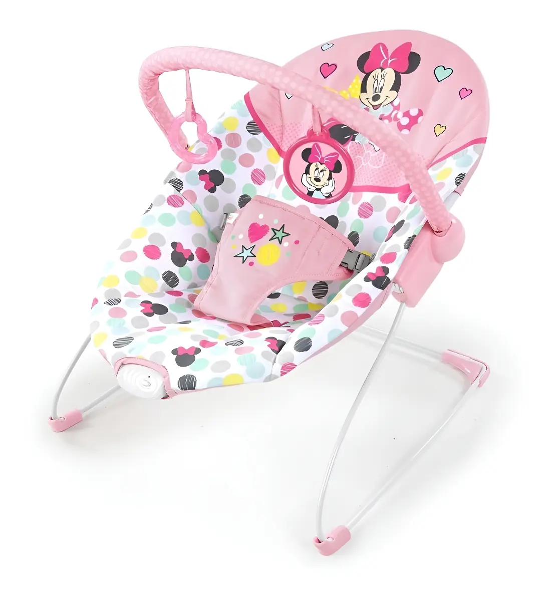 Silla mecedora para bebé Bright Starts Minnie Mouse’s Spotty Dotty 12229 rosa