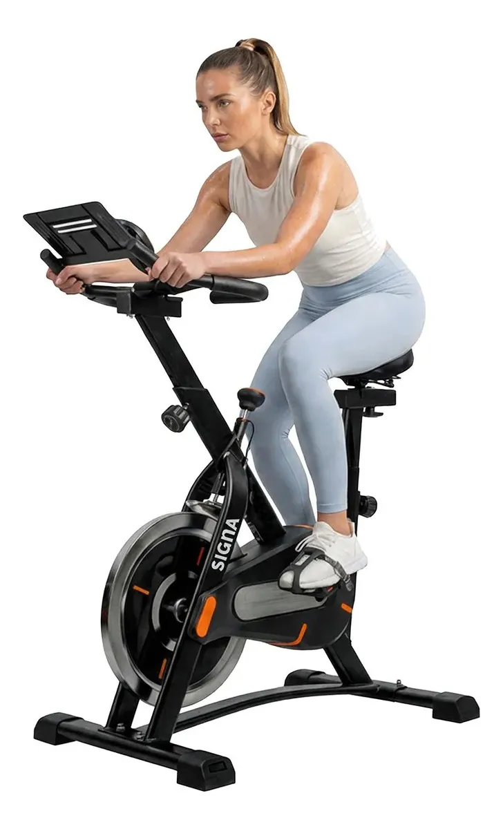 Bicicleta Spinning Fija 6kg Estática Ajustable Ejercicio Negro