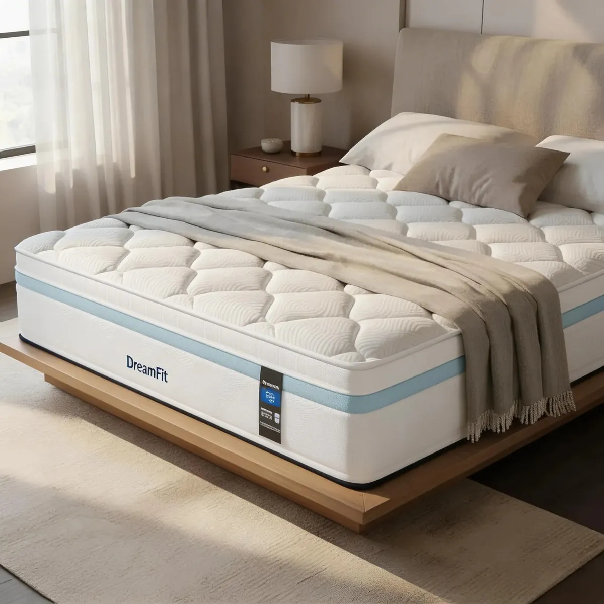 Colchón Matrimonial Ortopedico Colchon Hibrido Ergonómico Resortes Independientes Gel De Memory Foam Premium | Soporte Lumbar | Oeko-tex Certificado | Peso Máximo Soportado 400kg | En Caja