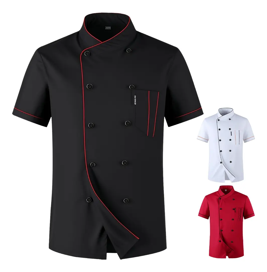Filipina Chef Transpirable Suaveusable Manga Corta Uniforme