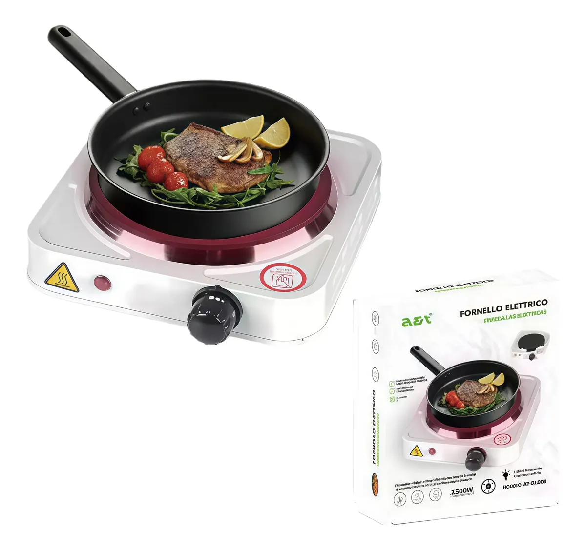 Parrilla De Un Quemador 1500w Portátil Para Acampar Oficina
