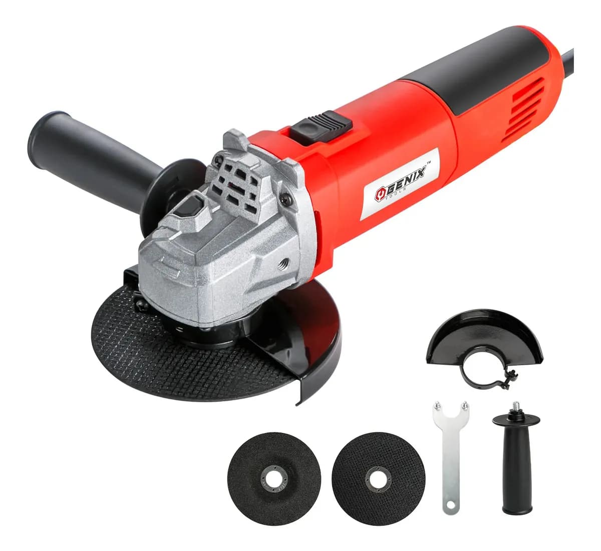 Esmeriladora Angular Genix Tools de 900W para Discos de 125 mm