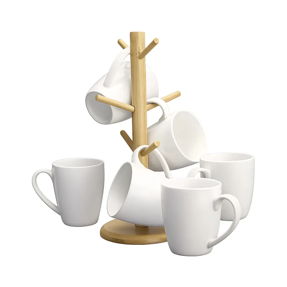 Decordine 6 Taza De Cerámica Blanca 12oz Apta Microondas Blanco Viny Electric