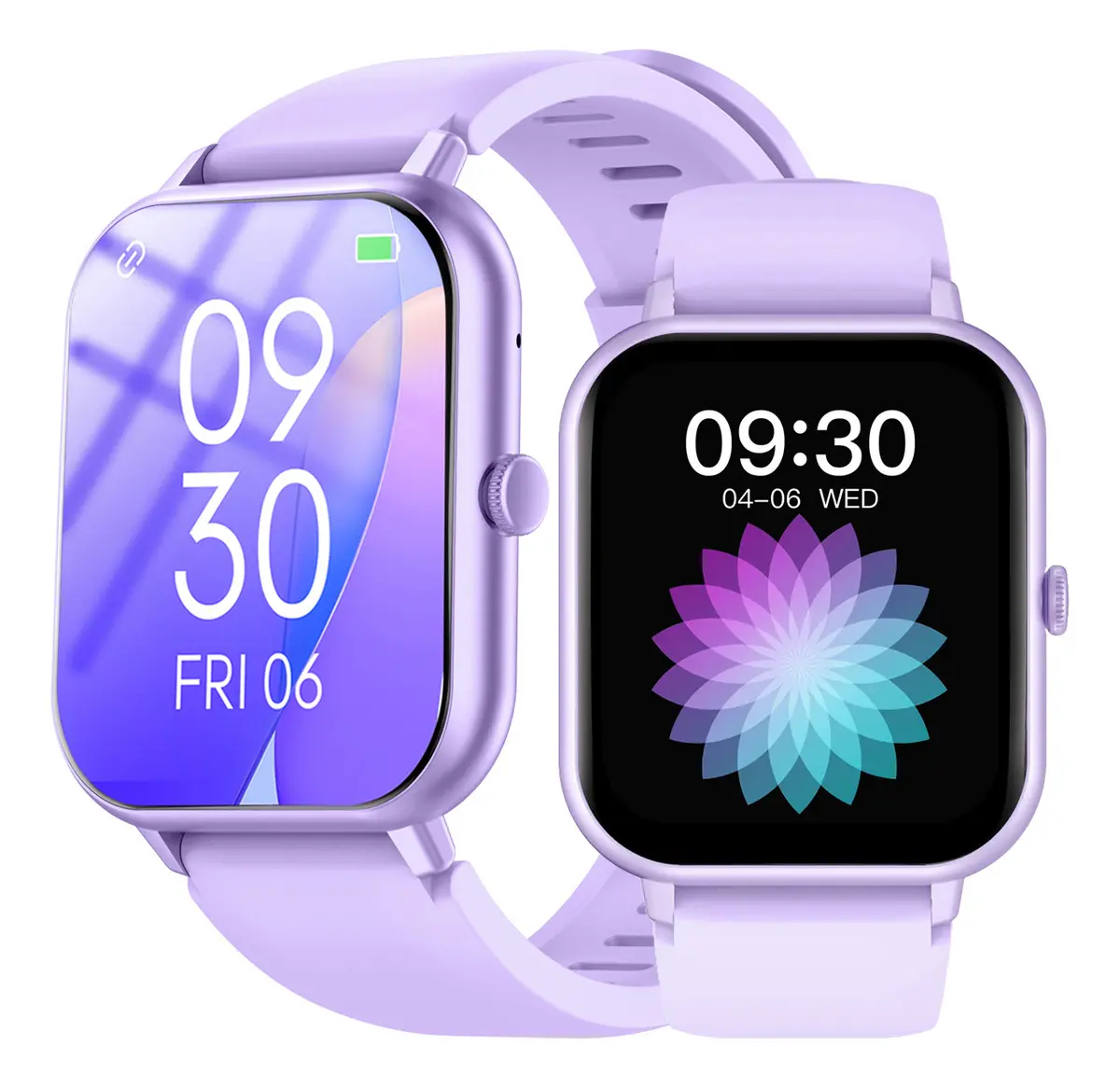 Lige BW0460 1.83 " Reloj inteligente con Bluetooth Call para hombre y mujer pulsera Ai Lavanda bisel de lavanda diseño de pulsera de silicona
