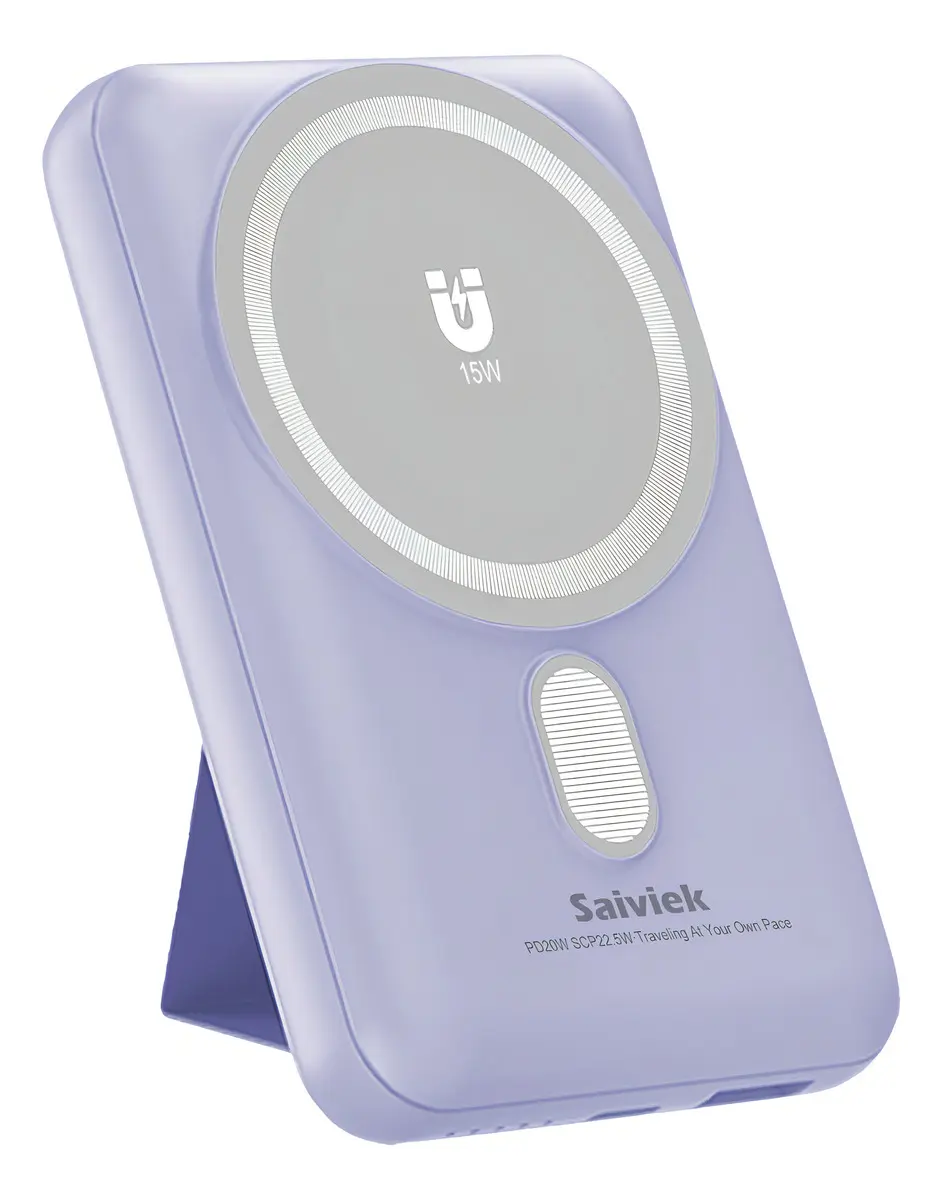 Power Bank Magnético Inalámbrico Saiviek T6 de 10.000 mAh para iPhone y Android