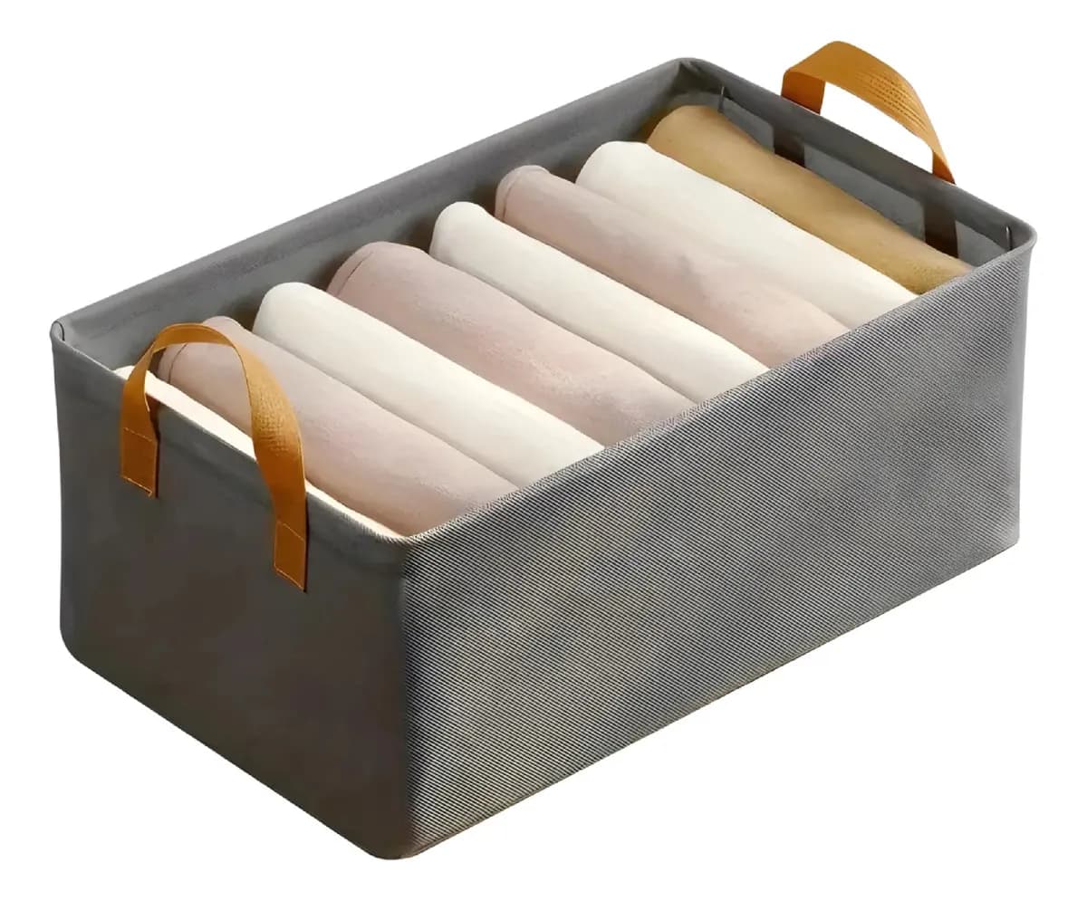 Organizador De Ropa Plegable Con Estructura De Acero Baño Color Gris oscuro