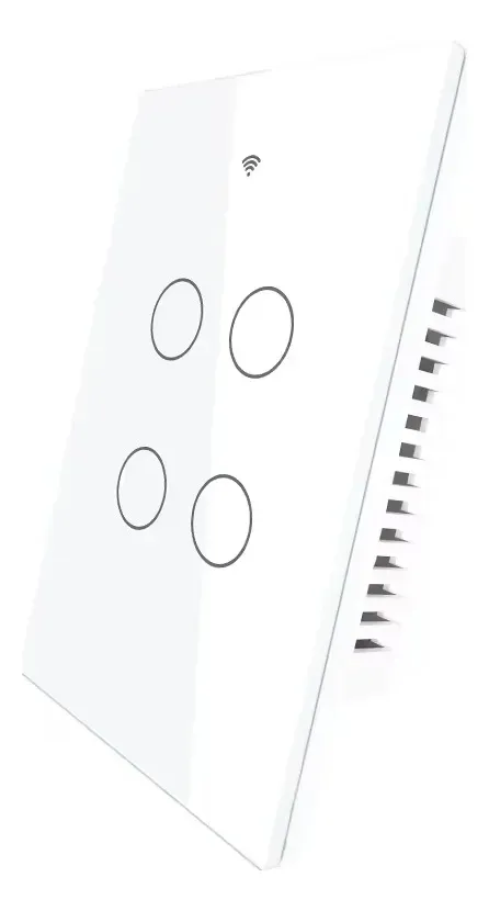 Apagador Inteligente Moes Wi-Fi de 4 Salidas para Control Voz, sin Neutro