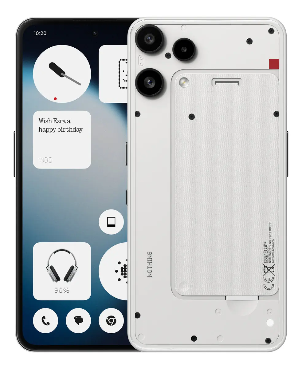 Nothing Phone (3a) Lite Teléfono 5g Smartphone 8gb Ram 256gb Rom 6.77'' Amoled Pantalla 120hz 3000nits Triples Cámaras 50mp 4k Chatgpt Ia Essential Color Blanco