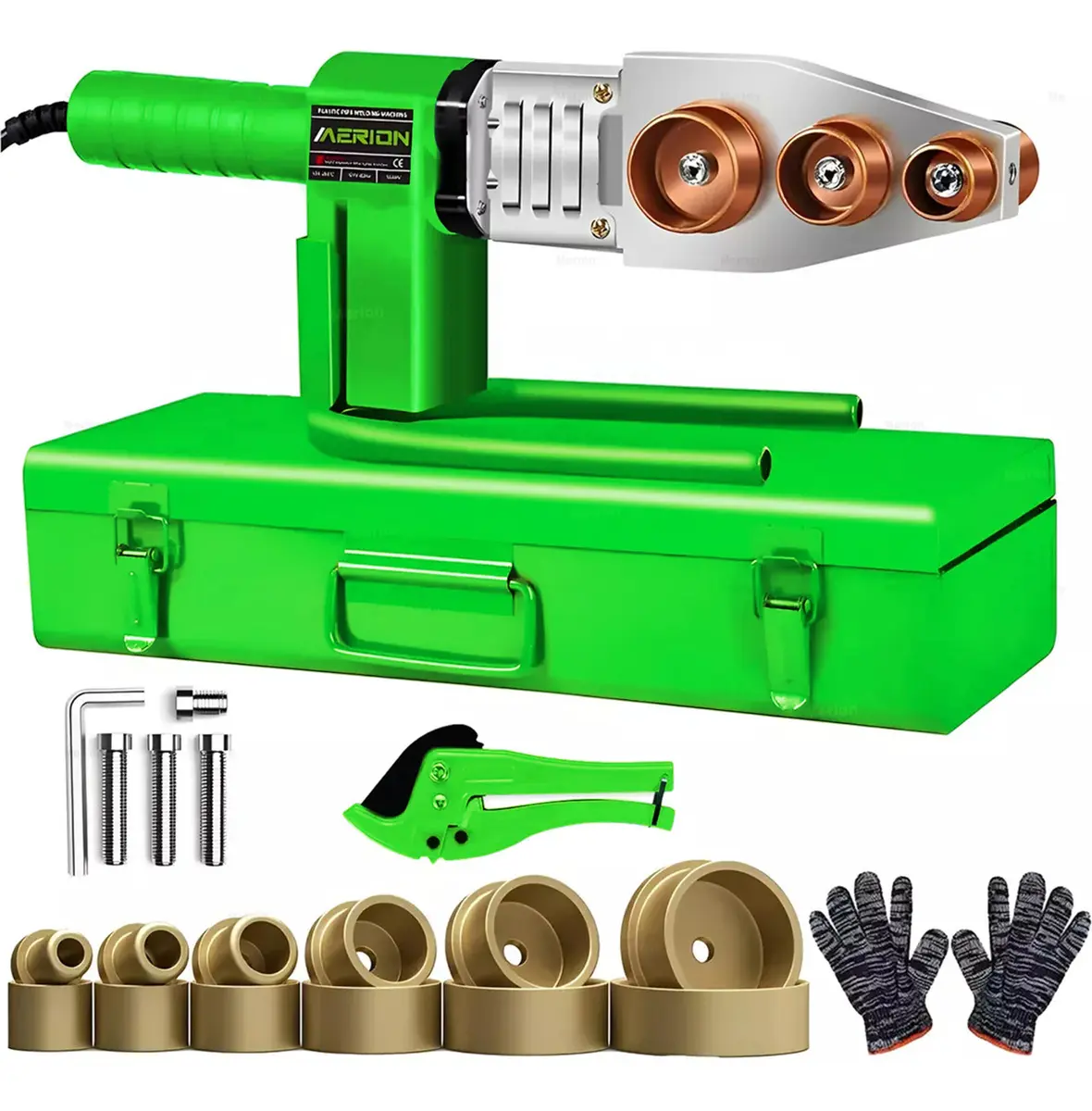 Kit Termofusora Merion 1200W con 6 Dados y Tijera Profesional
