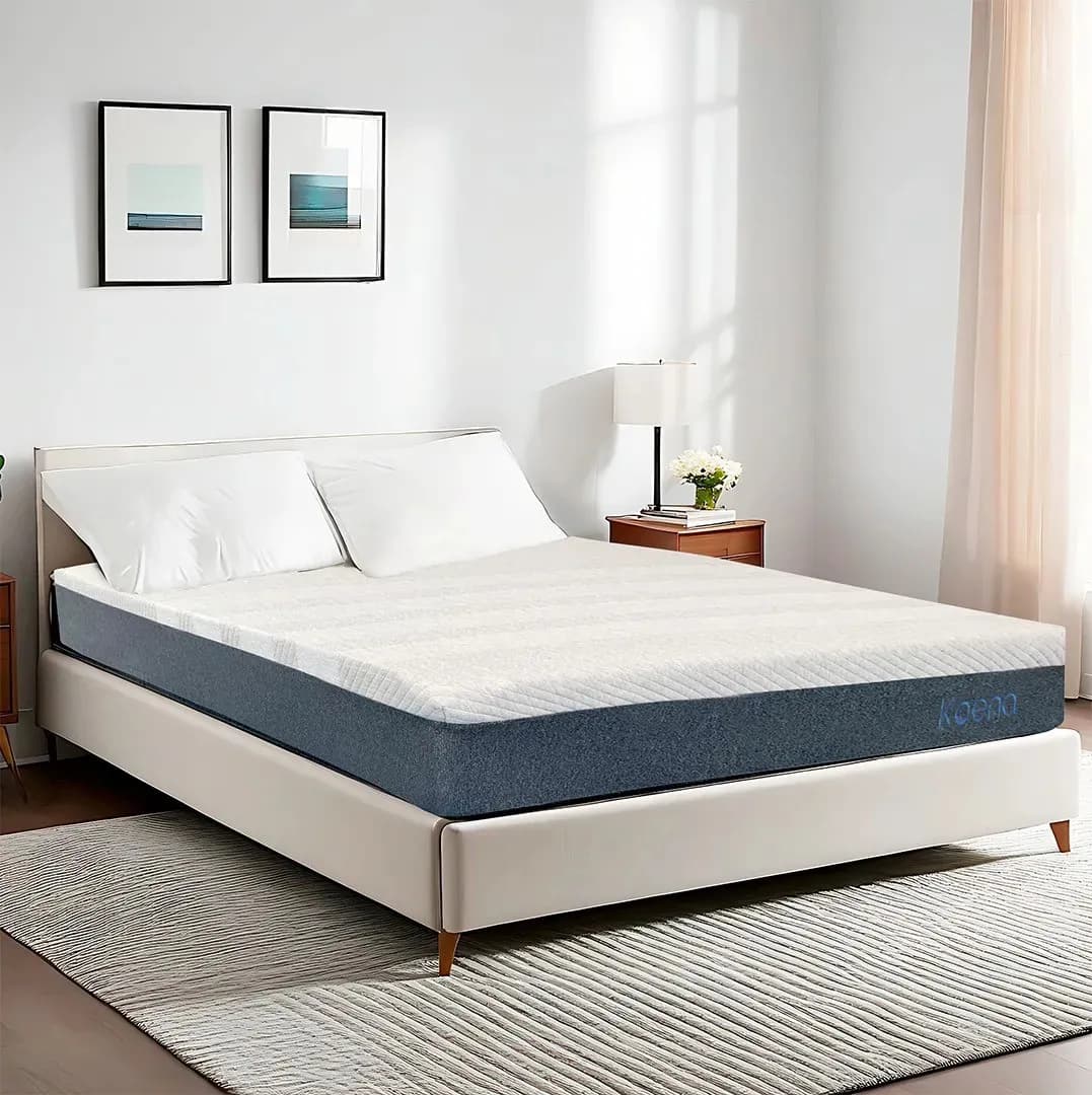 Colchon Koena Soft Sensitive Memory Foam Matrimonial 3 Capas Blanco