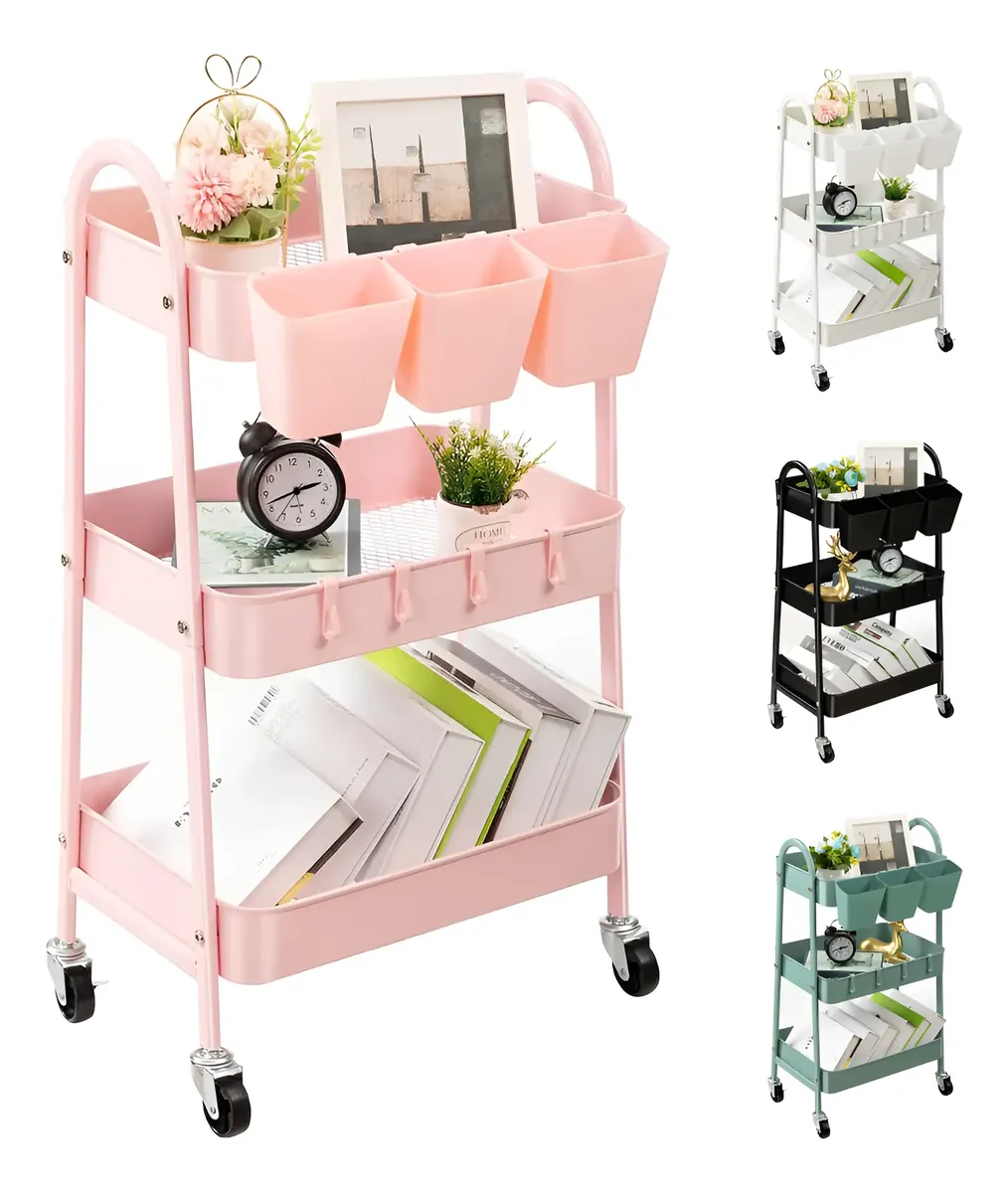 Carrito Auxiliar Para Estetica Organizador Multiuso 3niveles