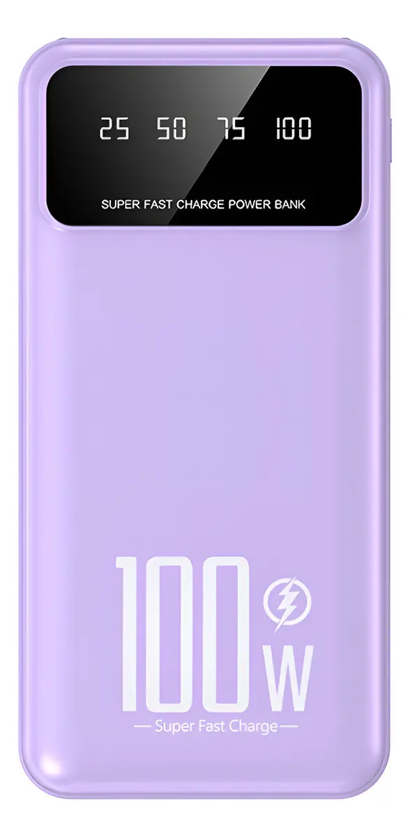 Power Bank 20000mah Batería Externa Carga Rápida Pd20w Color Violeta