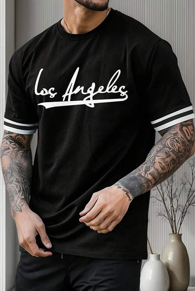 Playera De Hombre Tenis Deportiva Manga Corta Fitness Casual