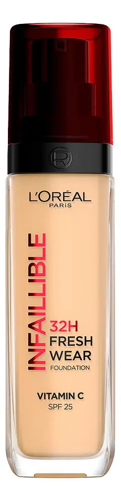 L'Oréal Paris Infallible 32H Freshwear Base de Maquillaje alta cobertura acabo luminoso, duración hasta por 32h