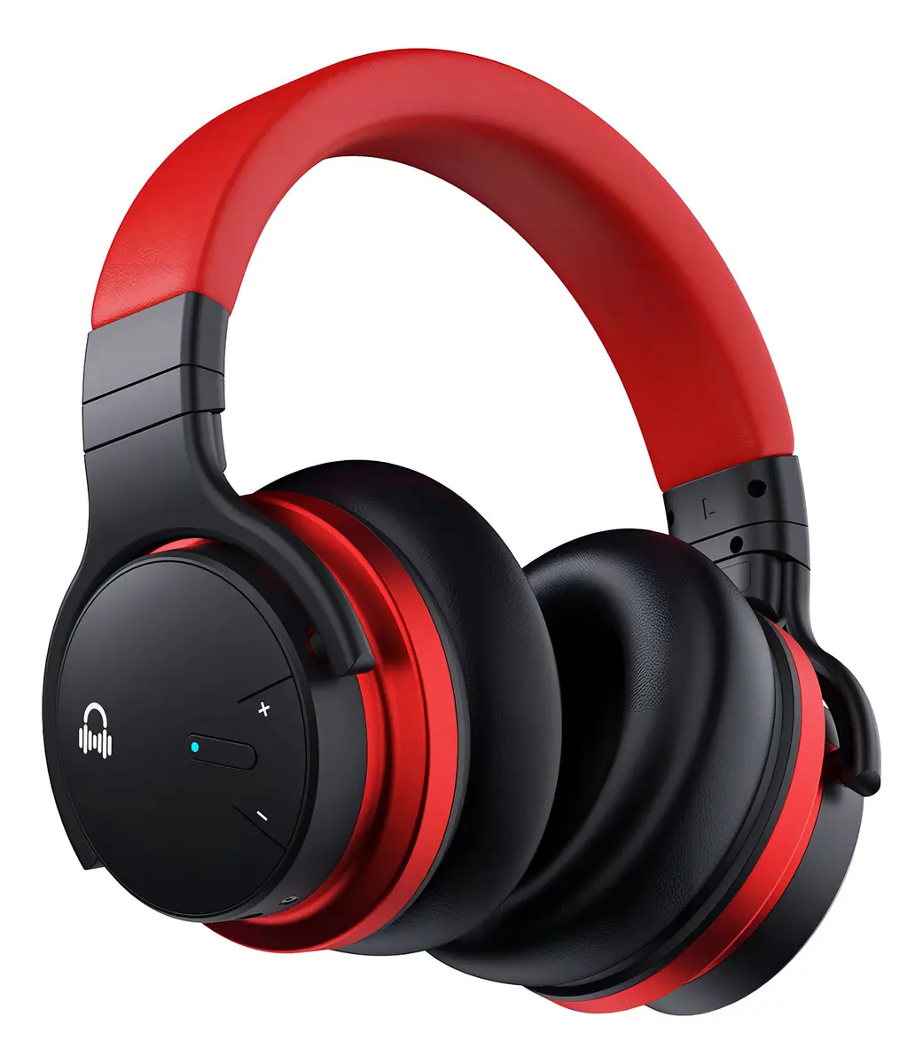 Auriculares Inalámbricos Cowin E7C Rojo ANC Bluetooth 5.0 30h Micrófono Integrado