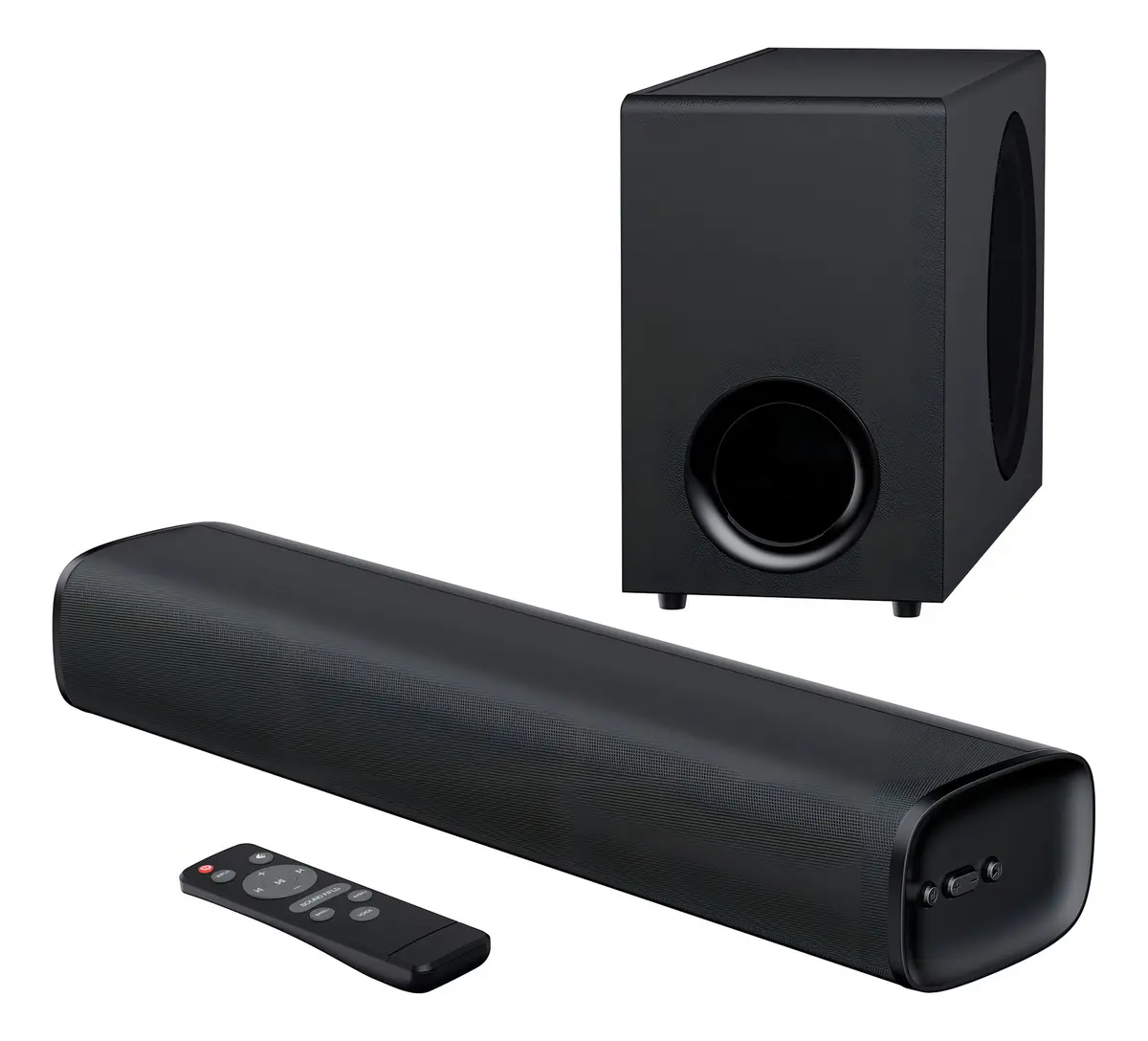 Barra de Sonido Mzeibo KY-MINIE 2.1 con Subwoofer Bluetooth 116W Negro para TV Proyectores