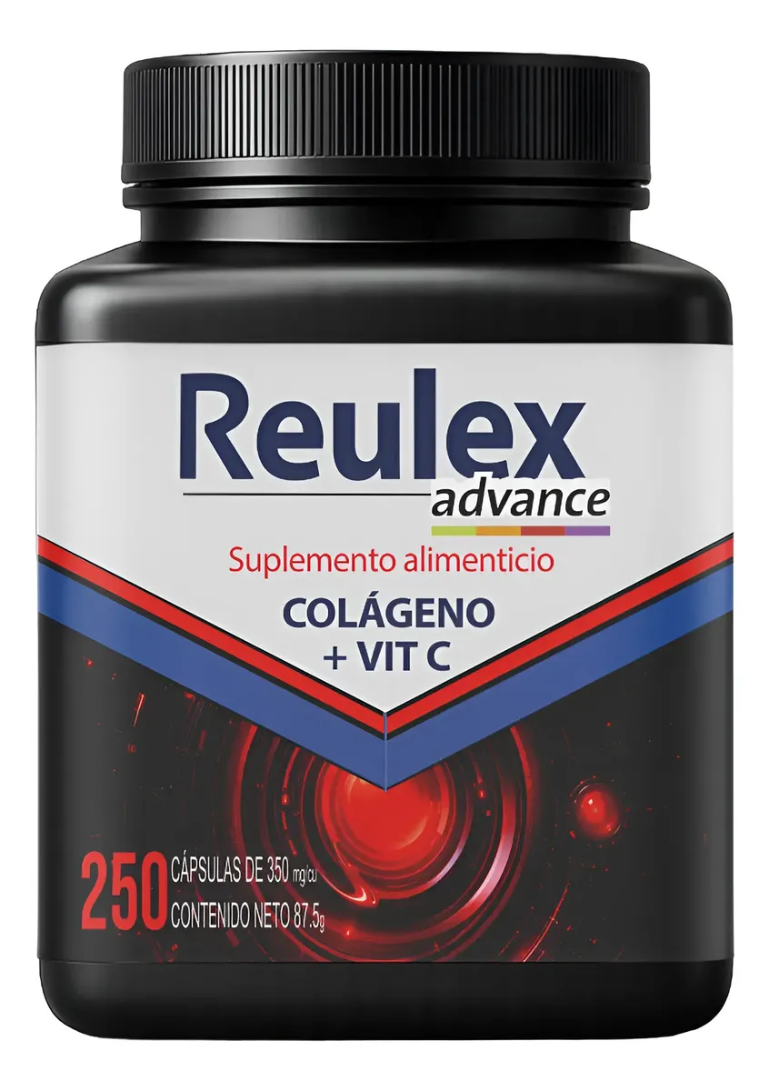 Reulex Advance | 250 Cápsulas | Colageno Msm Vitamina Huesos