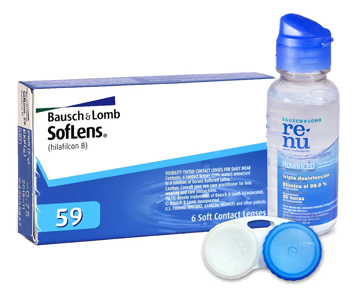 Lentes De Contacto Soflens 59 + Solucion 60 Ml