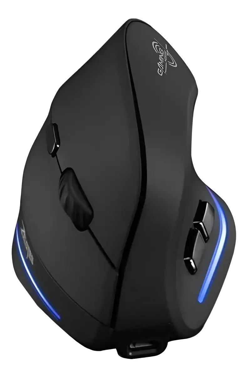 Mouse gamer vertical inalámbrico recargable Zelotes F35 negro