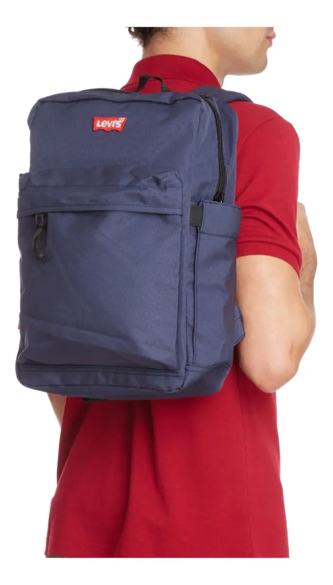 Mochila Levis Negra Y Azul Marino Diseño De La Tela Lisa