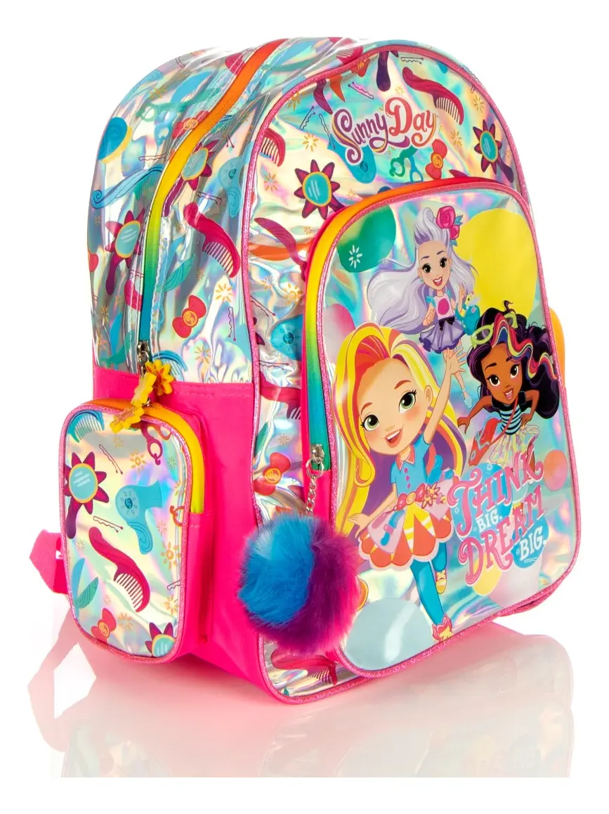Mochila Sunny Day Think Big, Dream Big Color Plateado