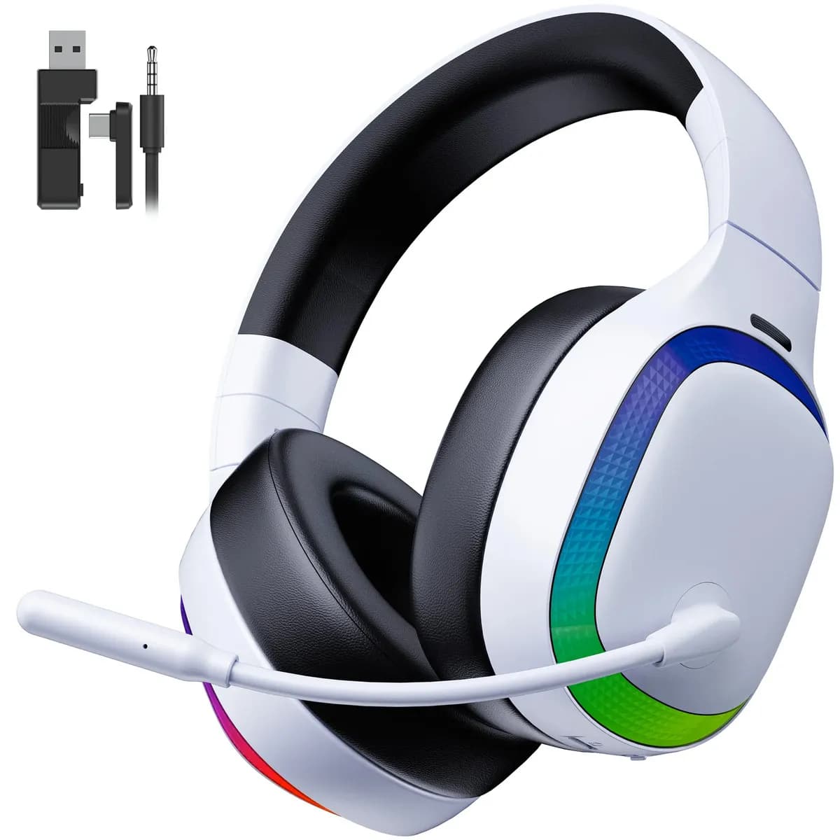 Audífonos Gamer BOGAST Captain 790 Inalámbricos para PS5 y PC con Micrófono de Cancelación de Ruido, Sonido 3D y 70h de Batería