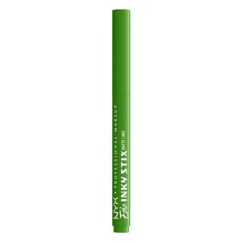 NYX Professional Makeup, Epic Inky Stix. Delineador de ojos en barra. A prueba de agua con textura cremosa. Dura hasta 24H. Fórmula vegana - Tono: On-Lime (Verde Limón Mate), 0.1 gr