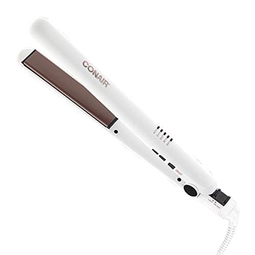 Conair - Alaciadora 2 en 1, Placas extra largas, color blanco.