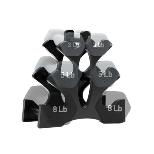 Bluelander Rack Mancuernas, Rack Gym, 22*23*8 cm, Ideal para Gimnasio en Casa o Oficina, Diseño A, Pesas Para Ejercicio en Casa, Mancuernas, Capacidad de Peso 12 Kg (No incluye Mancuernas) (Estante)