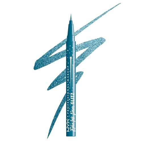 NYX Professional Makeup Epic Ink Liner Glitz, Delineador Líquido con Brillos, A Prueba de Agua, Ultra Pigmentado, Fórmula Vegana, Tono Tapered Twinkle, 1 ml