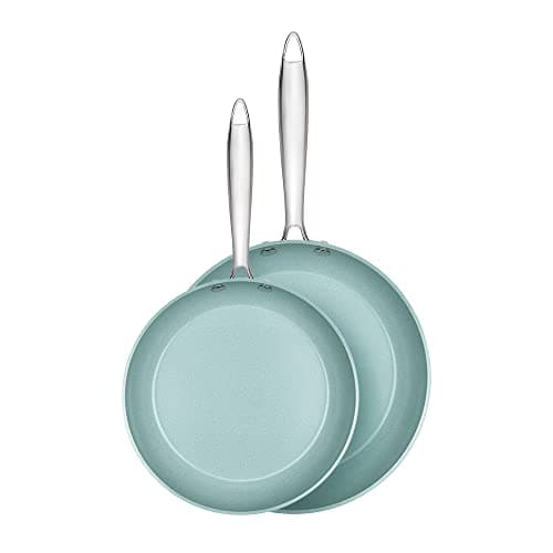JadeCook Juego de 2 Sartenes Jade Cook® Antiadherentes Nueva Generación, Sartenes de 20 y 24 cm con 6 Capas Recubrimiento Antiadherente 100% libre de tóxicos