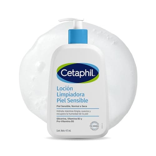 Cetaphil Loción Limpiadora Facial Corporal Piel Sensible y Seca 473 ml
