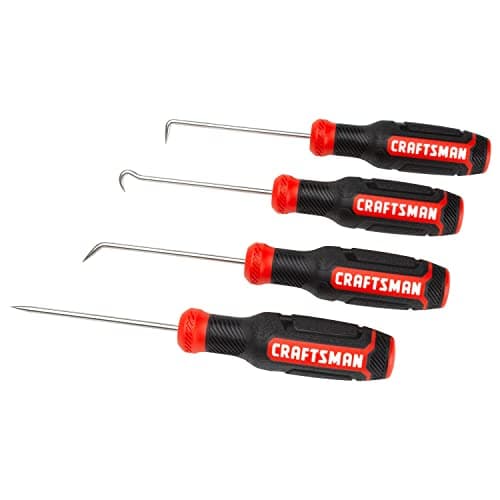 CRAFTSMAN - Juego de destornilladores bimateriales con gancho de precisión, 4 unidades (CMHT65073)