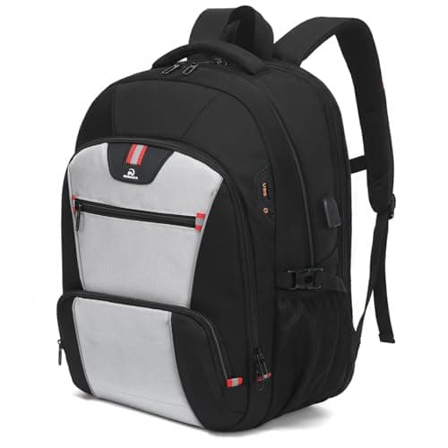 NOMARA Mochila para Laptop, Mochila de Viaje Extra Grande de 50L, Mochila para Portátil de 17 Pulgadas con Puerto de Carga USB Impermeable al Aire Libre, Adecuado para Deportes, Escolares, Senderismo