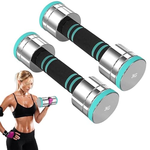 SPOSYN Mancuernas Regulables, Múltiples Opciones 6/10/15/20/24/30Kg, Ajustables de Acero Pesas y Mancuernas con Mango de Espuma para Hombres y Mujeres Mancuernas de Fitness para en Casa (2x3kg)