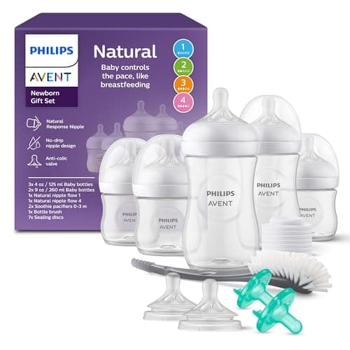 Philips Avent Set de Regalo Natural Response | Recién Nacido | 4oz/125 ml / 9oz/260 ml | SCD838/02