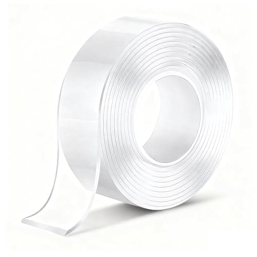 Reutilizable Nano Tape de 10M,Tape Doble Cara Transparente,Lavable, Antiderrapante,cinta doble cara extrafuerte para Pared,Cocina, Alfombra,Fijación de Fotos (1000CM)