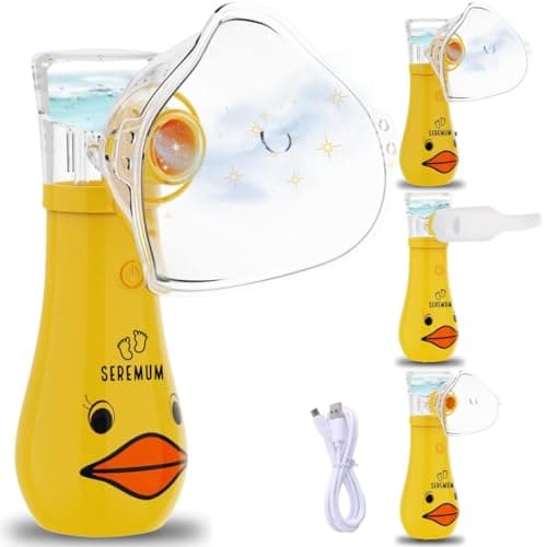 Nebulizador Infantil Portátil Para Bebé ultrasonico Silencioso Nebulizador Para Niños y Adultos Nebulizador Recargable Inhalador Práctico Con Diseño De Patito Facil de usar