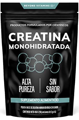 Creatina Monohidratada Micronizada en Polvo | 100% Alta Pureza Certificada | Pre Workout | 90 porciones de 5g Disuelve rápido - Suplemento Alimenticio- Veganos y/o vegetarianos | Proteina Creatine Monohydrate Pre Entreno | 450g