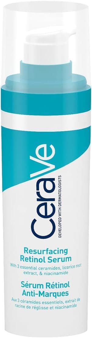 CeraVe Sérum Retinol Anti-Marcas e Imperfecciones con Retinol Encapsulado, Niacinamida y Ceramidas Esenciales, Para Piel Grasa o con Tendencia al Acné, 30 ml