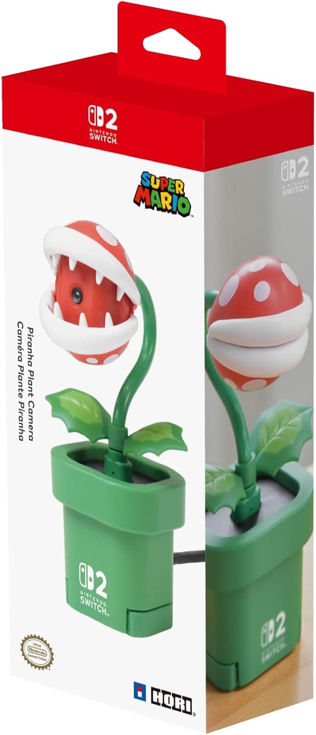 HORI Cámara de la Planta Piraña para Nintendo® Switch 2 - Piranha Plant Camera for Nintendo® Switch 2 - Con licencia oficial de Nintendo® - Officially Licensed by Nintendo®