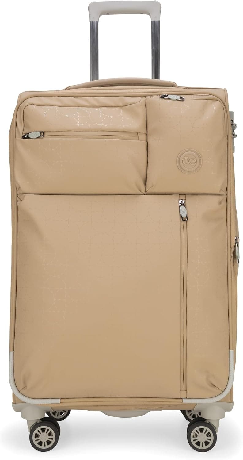 Cloe- Maleta Mediana 24 plg para Documentar Textil color Fango Para Mujer