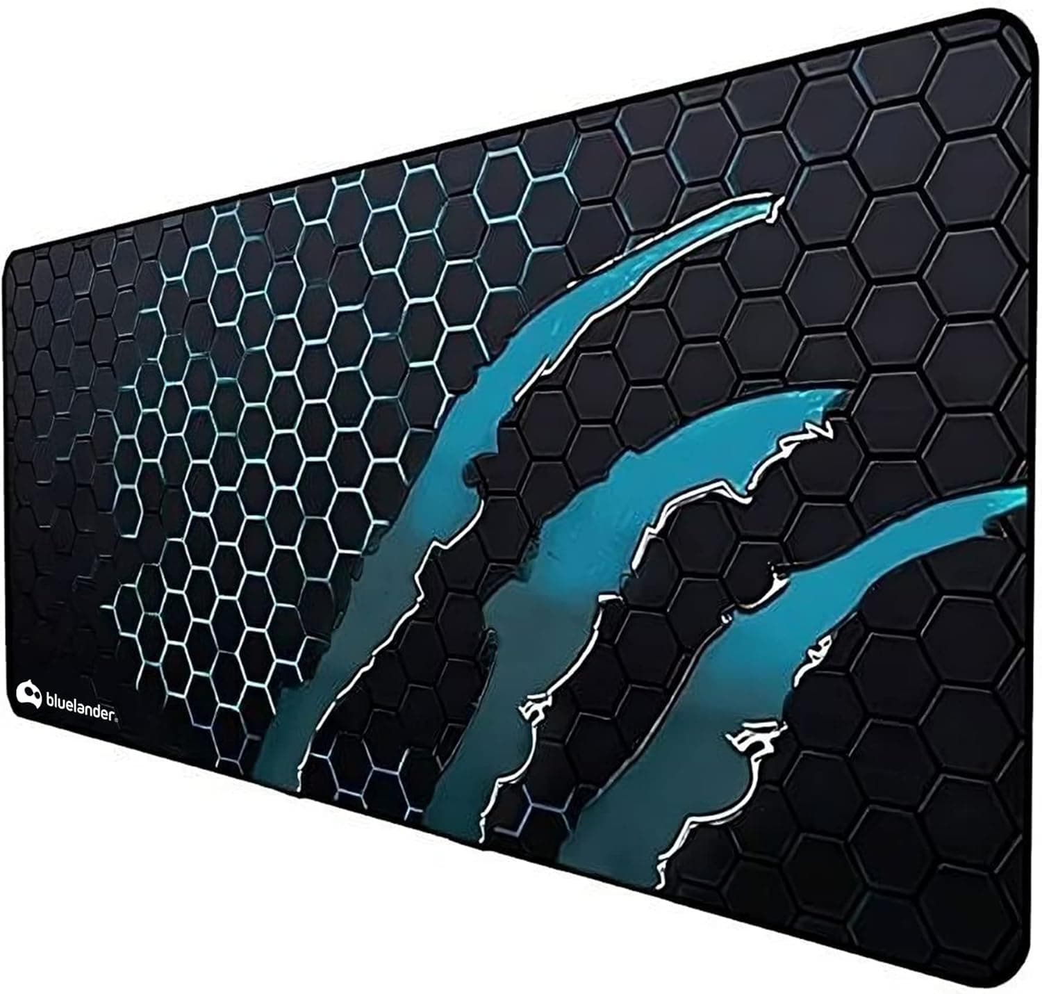 Bluelander Mouse Pad Gamer Profesional, Alfombrilla de Ratón, Impermeable, Ergonómico, Base de Goma Antideslizante, Tamaño Grande (60 x 30 x 3 cm), Altamente Duradero, Caucho de Calidad (Azul)