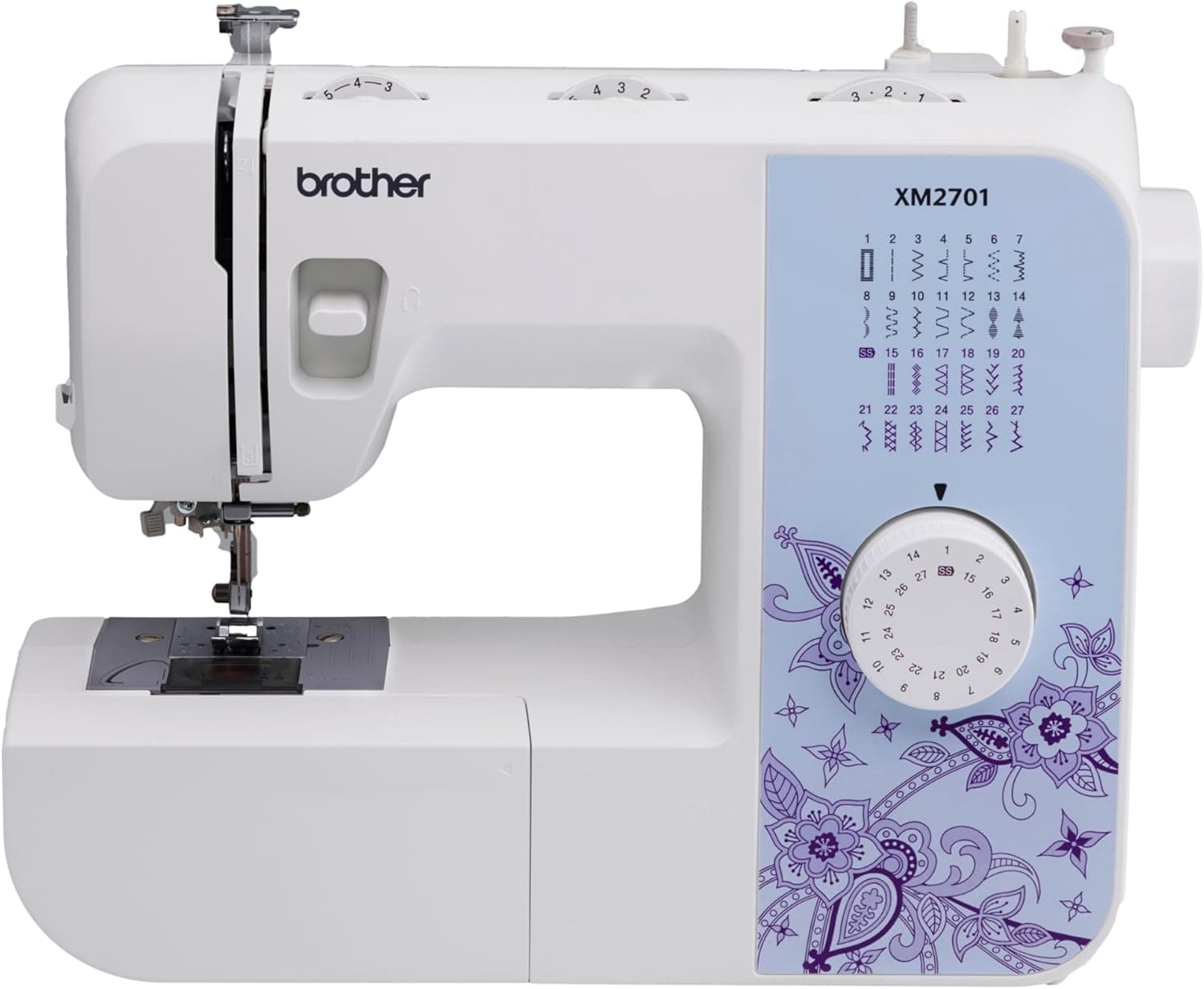 Brother Máquina de coser, XM2701, máquina ligera con 27 puntadas, 6 pies de costura incluidos